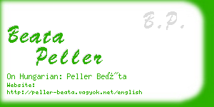 beata peller business card